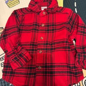Carter's Red and Black Plaid Shirt